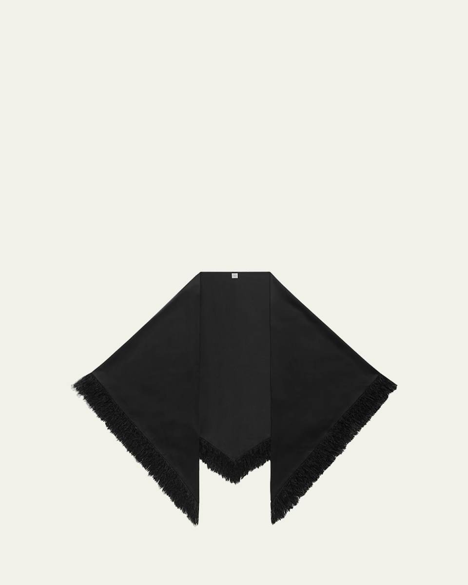 Wool Fringe Trim Scarf